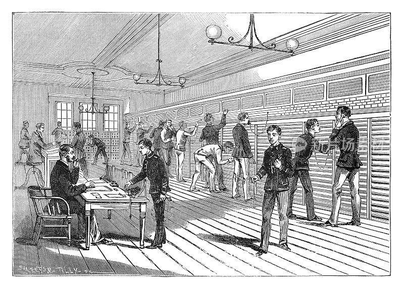 Central office of Merchant?s telephone Exchange in New York 1880